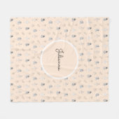 Peach Ballerina Line Art  Fleece Deken (Voorkant (Horizontaal))