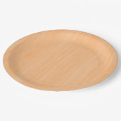 Peach Bamboo wood Grain look Papieren Bordje (Gekanteld)