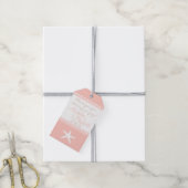 Peach Beach bruiloft gast gunst dank u- Cadeaulabel (Met Touw)