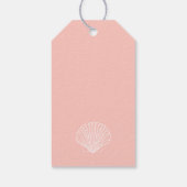 Peach Beach bruiloft gast gunst dank u- Cadeaulabel (Achterkant)