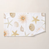 Peach Beach Schelpen & Bloemen Modern Glam Bad Handdoek (Handdoek)