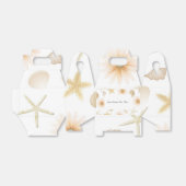 Peach Beach Seashells & Flowers Modern Weddenschap Bedankdoosjes (Uitgevouwen)
