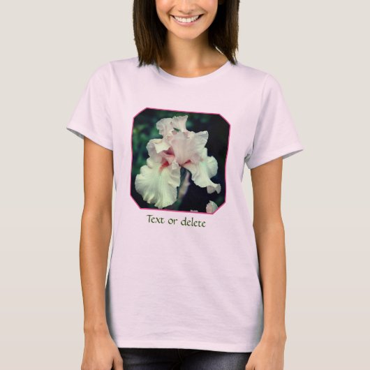 Peach Bearded Iris Flower Personalized T-shirt (Voorkant)