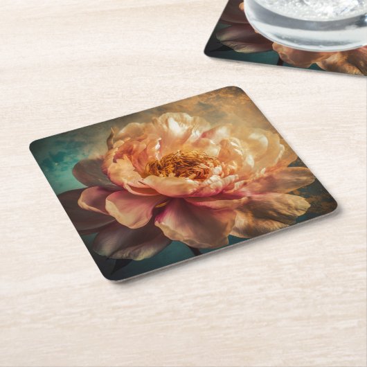 Peach Beauty Kartonnen Onderzetters (Schuin)