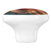 Peach Beauty Keramische Knop (Zijkant)