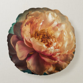 Peach Beauty Rond Kussen