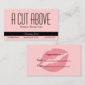 Peach Beauty Salon Afsprakenkaartje (Voorkant / Achterkant)