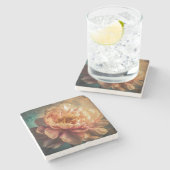 Peach Beauty Stenen Onderzetter (Zijkant)