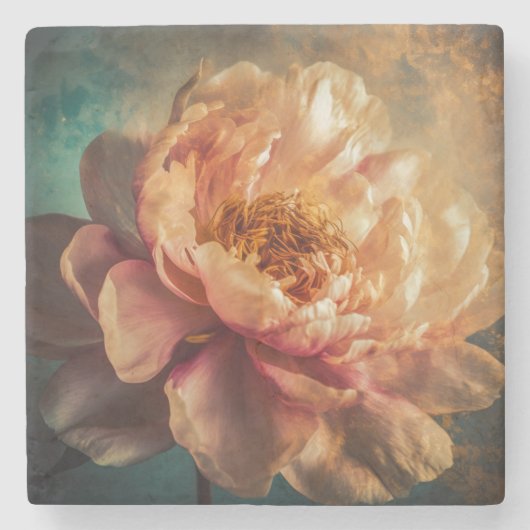 Peach Beauty Stenen Onderzetter (Voorkant)