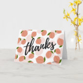 Peach bedankkaart kaart (Gele Bloem)