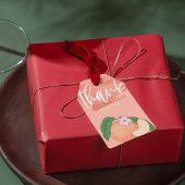 Peach Bedankt Labels voor kleine zakelijke verpakk Cadeaulabel