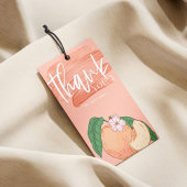 Peach Bedankt Labels voor kleine zakelijke verpakk Cadeaulabel