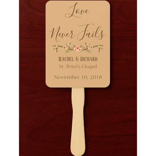 Peach Beige Intrigue Wedding Handwaaier