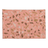 Peach Beige Tan Brown Terrazzo Marble Pattern Kussensloop (Achterkant-Rechts)