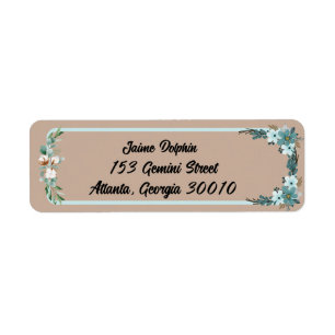 Peach beige Wedding Event Return-stickers Etiket