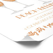 Peach Bellini Signature Cocktail Recipe Foto Afdruk (Hoek)