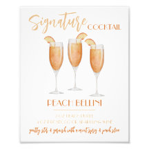 Peach Bellini Signature Cocktail Recipe