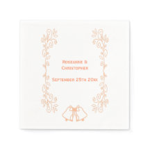 Peach Bells Scrollwork huwelijksreceptie
