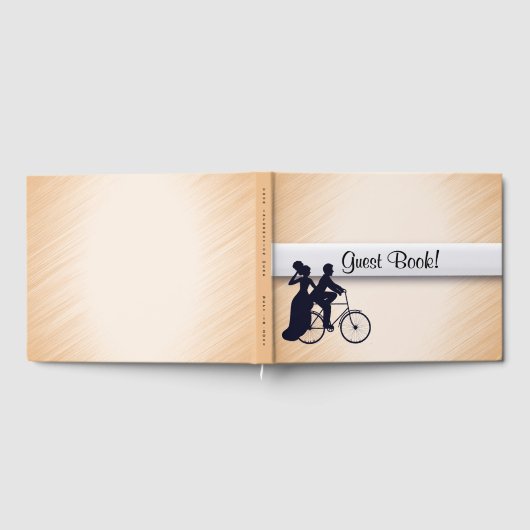 Peach Bicycle Weddenningboek Gastenboek (Volledig)