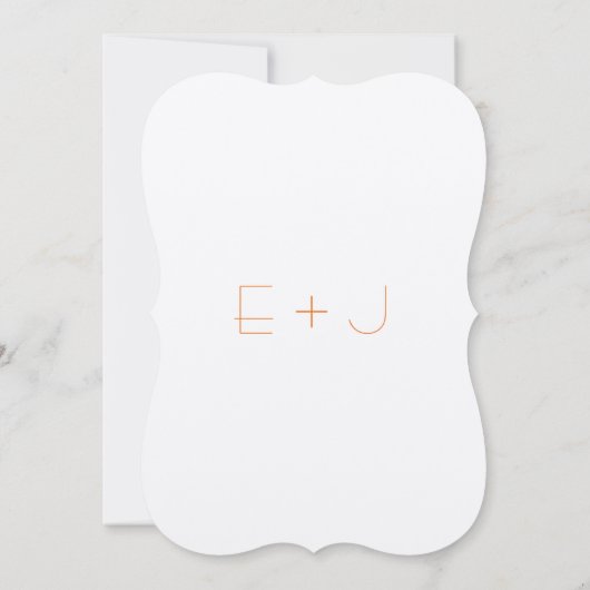 Peach  Bird Bunting Wedding Invitations Kaart (Achterkant)