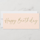Peach Birthday Driving Lessons Gift Voucher Card Kaart (Achterkant)