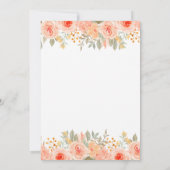 Peach Birthday Invitation Sweet as a Peach Kaart (Achterkant)