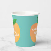 Peach Birthday Party Papieren Bekers (Links)