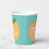 Peach Birthday Party Papieren Bekers (Rechts)