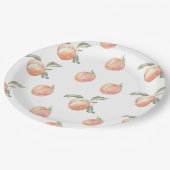 Peach Birthday Party Papieren Bordje (Gekanteld)