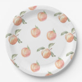 Peach Birthday Party Papieren Bordje (Voorkant)