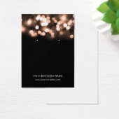 Peach Black Bokeh Lights Aangepaste oortkaart Visitekaartjes (Bureau)