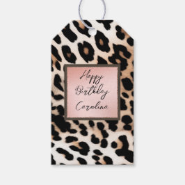 Peach Black Cream Leopard Cadeaulabel