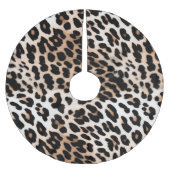 Peach Black Cream Leopard Christmas Kerstboom Rok (Voorkant)