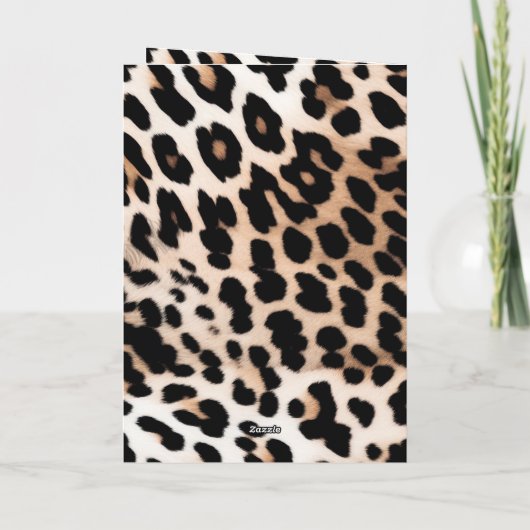 Peach Black Cream Leopard Kaart (Achterkant)