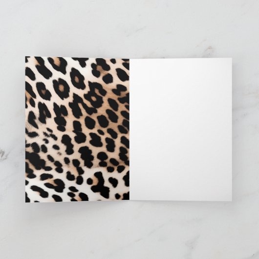 Peach Black Cream Leopard Kaart (Binnen)