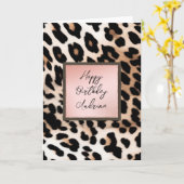 Peach Black Cream Leopard Kaart (Gele Bloem)