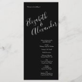Peach Black Peony Roos Wedding Programs Menu (Voorkant)