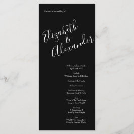 Peach Black Peony Roos Wedding Programs Menu