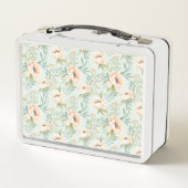 Peach Blooming Floral gepersonaliseerde lunchbox (Achterkant)