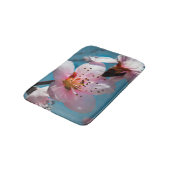 Peach Blossom Branch and Blue Sky Badmat (Gekanteld)