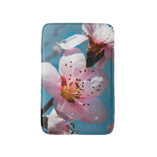 Peach Blossom Branch and Blue Sky Badmat