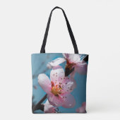 Peach Blossom Branch and Blue Sky Tote Bag (Achterkant)