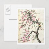 Peach blossom briefkaart (Voorkant / Achterkant)