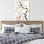 Peach blossom canvas afdruk (Insitu (Slaapkamer))