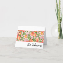 Peach Blossom Custom Stationery Dank u wel Car