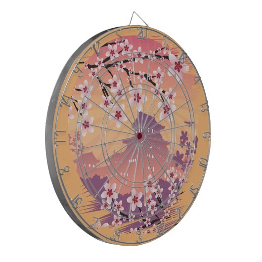 Peach Blossom Dartbord (Voorkant Links)