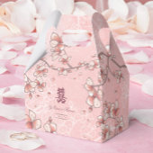 Peach Blossom Double Happiness Chinese bruiloft Bedankdoosjes
