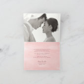 Peach Blossom Double Happiness Chinese bruiloft Bedankkaart (Binnen)