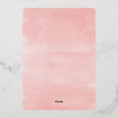 Peach Blossom Double Happiness Chinese bruiloft Folie Uitnodiging (Achterkant)