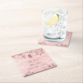 Peach Blossom Double Happiness Chinese bruiloft Kartonnen Onderzetters (Insitu)